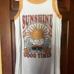 Sunshine Graphic Tank Dress